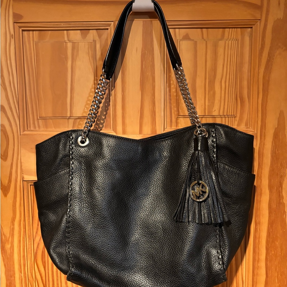 Michael Kors Black Leather Shoulder Bag